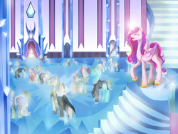Size: 1024x769 | Tagged: safe, artist:nati789, princess cadance, g4, anastasia, crystal empire, don bluth, movie reference, once upon a december, sad