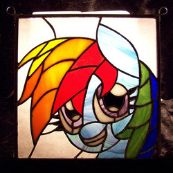 Size: 894x894 | Tagged: safe, artist:fetchbeer, rainbow dash, g4, stained glass