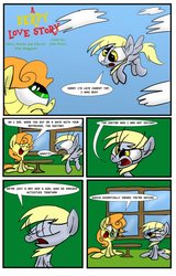 Size: 714x1118 | Tagged: safe, artist:joeywaggoner, carrot top, derpy hooves, golden harvest, earth pony, pegasus, pony, comic:a derpy love story, g4, comic, female, mare