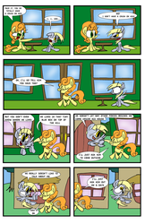 Size: 3300x5096 | Tagged: safe, artist:joeywaggoner, carrot top, derpy hooves, golden harvest, earth pony, pegasus, pony, comic:a derpy love story, g4, absurd resolution, comic, female, mare