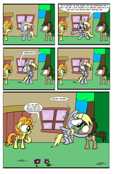 Size: 3300x5098 | Tagged: safe, artist:joeywaggoner, carrot top, derpy hooves, doctor whooves, golden harvest, time turner, earth pony, pegasus, pony, g4, absurd resolution, comic, female, male, mare, stallion