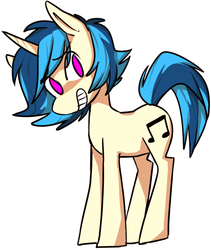 Size: 560x663 | Tagged: safe, artist:ghost, dj pon-3, vinyl scratch, pony, unicorn, g4, female, grin, simple background, smiling, solo, white background