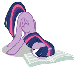 Size: 1626x1476 | Tagged: safe, artist:mlp-scribbles, twilight sparkle, alicorn, pony, g4, boop, face down ass up, facebooking, female, literal, mare, newspaper, reading, silly, silly pony, simple background, solo, transparent background, twilight sparkle (alicorn), vector, wide eyes