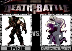 Size: 900x643 | Tagged: safe, nightmare rarity, g4, bane, death battle