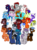 Size: 3959x5280 | Tagged: safe, artist:inkrose98, oc, oc only, oc:antony c, oc:any pony, oc:brawny buck, oc:buc brony, oc:byter, oc:clover keen, oc:digibrony, oc:goldenfox, oc:hemno, oc:ilovekimpossiblealot, oc:ink rose, oc:jade the yonipony, oc:just some brony, oc:may b pony, oc:paleosteno, oc:past analysis, oc:redcord pony, oc:saberspark, oc:theory brony, oc:voice of reason, anypony, bronycurious, hat, ilony, paleosteno, saberspark, tudor cap