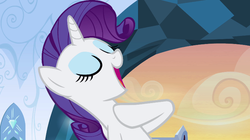 Size: 779x436 | Tagged: safe, screencap, rarity, equestria girls, g4, my little pony equestria girls, eyes closed, female, solo