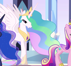 Size: 379x354 | Tagged: safe, screencap, princess cadance, princess celestia, princess luna, equestria girls, g4, my little pony equestria girls, cropped