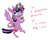 Size: 500x396 | Tagged: safe, artist:cutebrows, twilight sparkle, alicorn, pony, g4, female, joke that no one will get, mare, pinecone, sofia the first, solo, twilight sparkle (alicorn)