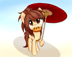 Size: 1202x948 | Tagged: safe, artist:kas92, artist:xn-d, pony, attack on titan, food, mouth hold, ponified, potato, sasha braus, solo