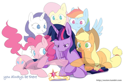 Size: 800x537 | Tagged: safe, applejack, fluttershy, pinkie pie, rainbow dash, rarity, twilight sparkle, alicorn, pony, g4, element of magic, female, mare, twilight sparkle (alicorn)