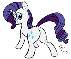 Size: 1500x1243 | Tagged: safe, artist:saine grey, rarity, pony, unicorn, g4, butt, color, dock, female, lidded eyes, looking at you, plot, simple background, smiling, solo, transparent background