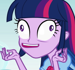 Size: 953x897 | Tagged: safe, edit, edited screencap, screencap, twilight sparkle, equestria girls, g4, my little pony equestria girls, cropped, derp, female, fun with paint, my muzzle?, solo