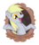 Size: 3797x4352 | Tagged: safe, artist:toonlancer, derpy hooves, pegasus, pony, g4, bust, female, frame, looking at you, shrug, simple background, smiling, solo, solo⠀, transparent background