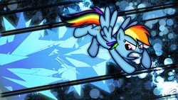 Size: 2560x1440 | Tagged: safe, artist:birthofthepheonix, artist:game-beatx14, rainbow dash, g4, female, solo, wallpaper