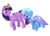 Size: 1057x755 | Tagged: safe, artist:icy wings, trixie, twilight sparkle, alicorn, pony, unicorn, g4, big crown thingy, blushing, cape, clothes, female, lesbian, mare, preening, ship:twixie, shipping, simple background, transparent background, trixie's cape, twilight sparkle (alicorn)