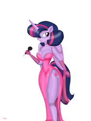 Size: 2448x3264 | Tagged: safe, artist:odiz, twilight sparkle, anthro, g4, breasts, cleavage, clothes, dress, female, jessica rabbit, jessica sparkle, parody, side slit, solo, twilight sparkle (alicorn), who framed roger rabbit