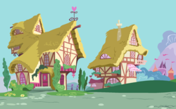 Size: 1679x1043 | Tagged: safe, artist:selenaede, g4, background, cottage, house, no pony, ponyville