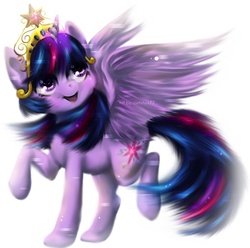 Size: 758x753 | Tagged: safe, artist:xwhitex77, twilight sparkle, alicorn, pony, g4, big crown thingy, female, mare, solo, twilight sparkle (alicorn)