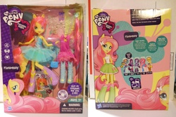 Size: 2400x1600 | Tagged: safe, fluttershy, equestria girls, g4, box art, female, irl, photo, ponied up, toy