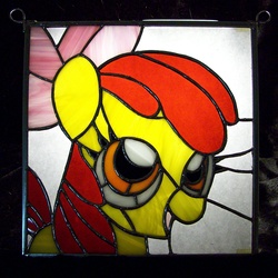 Size: 1900x1900 | Tagged: safe, artist:fetchbeer, apple bloom, g4, irl, photo, stained glass, stained glass (irl)