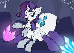 Size: 1280x931 | Tagged: safe, artist:inkwell, rarity, monster pony, original species, spider, spiderpony, g4, female, rarirachnid, solo, species swap, spiderponyrarity