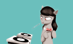 Size: 1941x1173 | Tagged: safe, artist:themightycoolblender, octavia melody, g4, female, solo, turntable