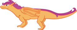 Size: 14659x5803 | Tagged: safe, artist:theunknownety, scootaloo, dragon, g4, absurd resolution, dragoness, dragonified, female, scootadragon, simple background, solo, species swap, transparent background