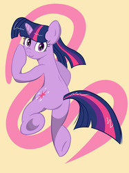 Size: 1124x1500 | Tagged: safe, artist:lomeo, twilight sparkle, g4, abstract background, butt, female, plot, simple background, solo, yellow background