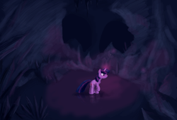 Size: 2274x1533 | Tagged: safe, artist:quintessantriver, twilight sparkle, g4, cave, lonely, prison