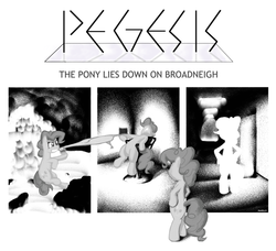 Size: 3600x3276 | Tagged: dead source, safe, artist:paarsley, pinkie pie, earth pony, pony, g4, album cover, female, genesis, hipgnosis, mare, parody, ponified, ponified album cover, progressive rock, rock (music), rubber chicken, the lamb lies down on broadway