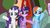 Size: 640x355 | Tagged: safe, edit, screencap, rainbow dash, rarity, twilight sparkle, pegasus, pony, unicorn, dragon quest, g4, female, mare, text, trio, youtube caption