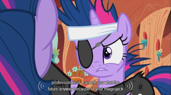 Size: 640x355 | Tagged: safe, screencap, twilight sparkle, g4, it's about time, future twilight, youtube caption