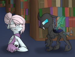 Size: 1021x783 | Tagged: safe, artist:estrill, oc, oc only, changeling, pegasus, pony