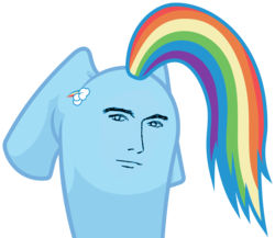 Size: 3000x2604 | Tagged: safe, artist:olivia-y, edit, rainbow dash, g4, ambiguous gender, butt, facebutt, killian donnelly, plot, solo