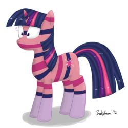 Size: 894x894 | Tagged: safe, artist:shivanking, twilight sparkle, pony, unicorn, g4, body sock, female, sock, solo, unicorn twilight