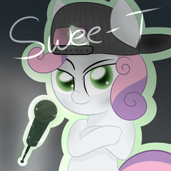 Size: 1200x1200 | Tagged: safe, sweetie belle, g4, female, solo, swee-t the rappa, tumblr