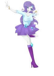 Size: 2893x4092 | Tagged: safe, artist:daaaydreambeliever, rarity, human, equestria girls, g4, belt, boots, breasts, busty rarity, clothes, female, high heel boots, shirt, shoes, simple background, skirt, solo, transparent background