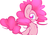 Size: 1280x884 | Tagged: safe, artist:extradan, pinkie pie, earth pony, pony, g4, chest fluff, cute, diapinkes, female, mare, profile, simple background, solo, white background