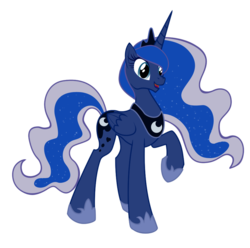 Size: 902x894 | Tagged: safe, artist:icelion87, princess luna, g4, female, raised hoof, simple background, solo, transparent background, vector