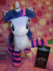 Size: 960x1280 | Tagged: artist needed, safe, twilight sparkle, g4, chocolate, horn, horn ring, irl, photo, plushie