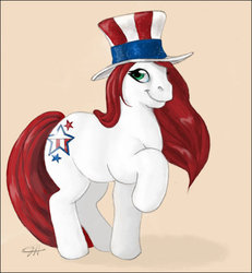 Size: 400x432 | Tagged: safe, artist:jessasketch, nation ponies, solo, united states