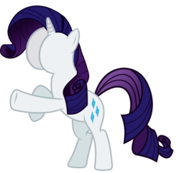 Size: 936x915 | Tagged: safe, artist:php50, rarity, pony, bipedal, butt, buttface, female, hoofbump, plot, rariplot, rearing, simple background, solo, transparent background, underhoof, vector, wat, what has magic done, what has science done