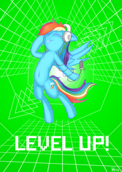 Size: 1024x1444 | Tagged: safe, artist:jphyperx, rainbow dash, g4, belly button, female, headphones, ipod, solo