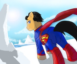 Size: 1296x1080 | Tagged: safe, artist:robothehoobo, pony, dc comics, male, new 52, ponified, solo, superman