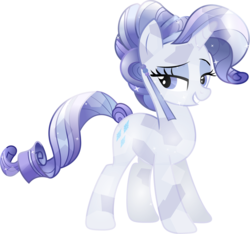 Size: 5500x5157 | Tagged: safe, artist:theshadowstone, rarity, crystal pony, pony, g4, the crystal empire, absurd resolution, bedroom eyes, crystal rarity, crystallized, female, simple background, solo, transparent background, vector