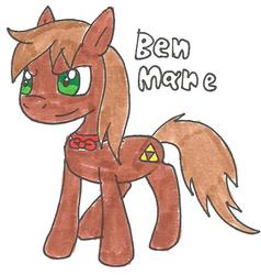 Size: 624x656 | Tagged: safe, artist:cmara, oc, oc only, oc:ben mare, solo, the legend of zelda, traditional art