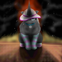 Size: 5000x5000 | Tagged: safe, artist:shadysmarty, fluffy pony, absurd resolution, fluffy pony original art, simmer, solo