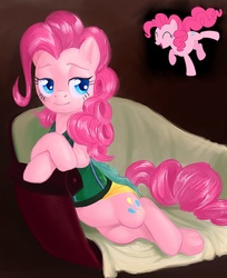 Size: 654x800 | Tagged: safe, artist:countcarbon, pinkie pie, g4, beautiful, clothes, couch, pretty