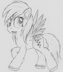 Size: 657x752 | Tagged: safe, artist:liquidarrow-x, derpy hooves, pegasus, pony, g4, female, mare, solo, traditional art