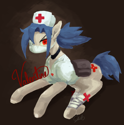 Size: 1954x1972 | Tagged: safe, pony, bandage, nurse, ponified, skullgirls, solo, valentine (skullgirls)
